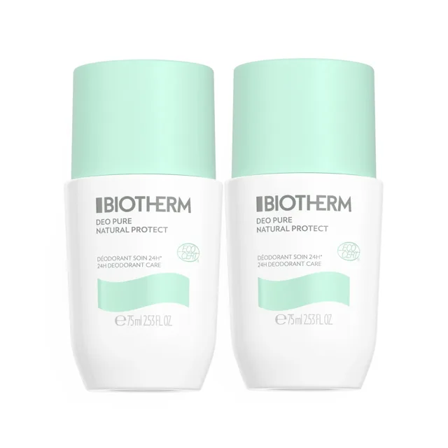 Biotherm Sada kuličkových deodorantů Deo Pure Natural Protect 2 x 75 ml