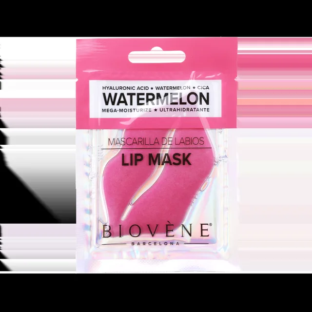 BIOVÉNE Watermelon maska na rty s kyselinou hyaluronovou a CICA 1 ks