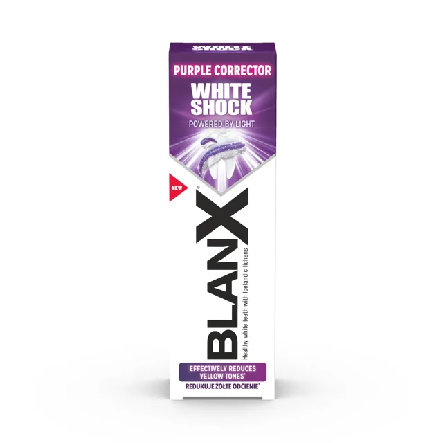 BlanX Bělicí zubní pasta White Shock Purple Corrector 75 ml