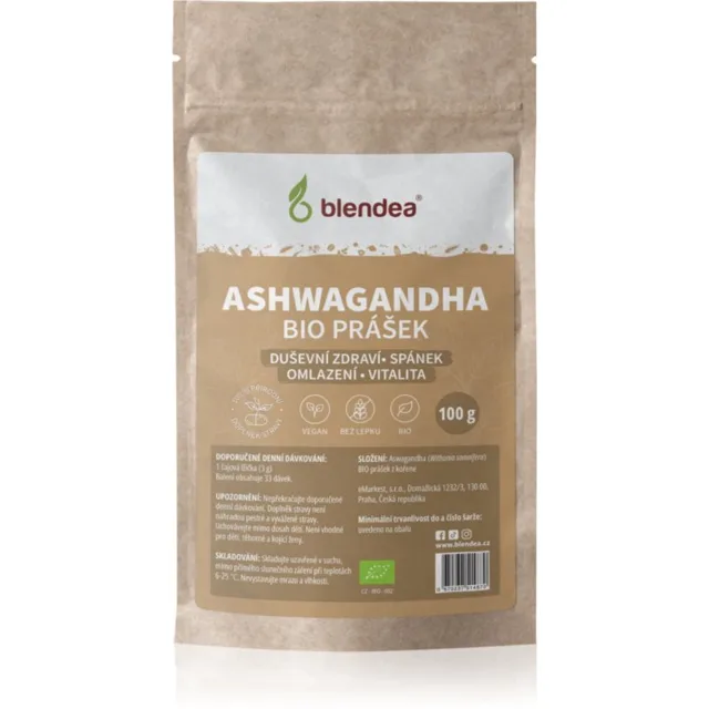 Blendea ASHWAGANDHA BIO prášek prášek pro duševní pohodu 100 g