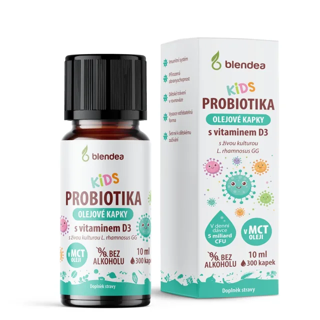 Blendea Kapky Kids Probiotika pro děti s vitamínem D3 10 ml