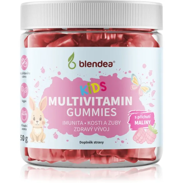 Blendea Kids Multivitamin Gummies želé bonbóny pro posílení imunity příchuť Raspberry 60 ks