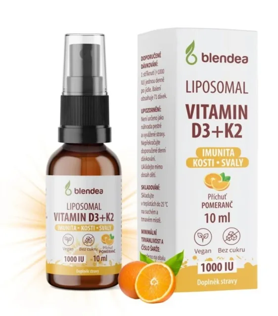 Blendea Lipozomální D3 + K2 sprej 10 ml