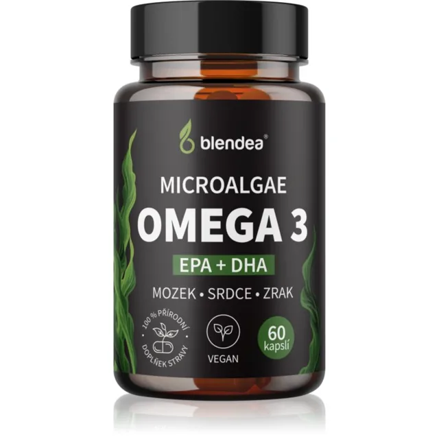 Blendea Microalgae Omega 3 EPA + DHA kapsle pro normální činnost srdce a mozku 60 cps
