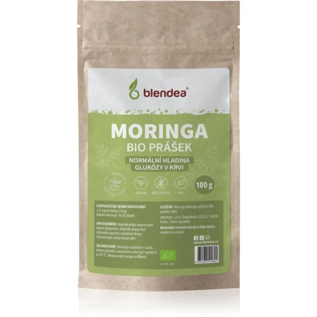 Blendea Moringa BIO prášek prášek pro udržení normální hladiny cukru v krvi 100 g