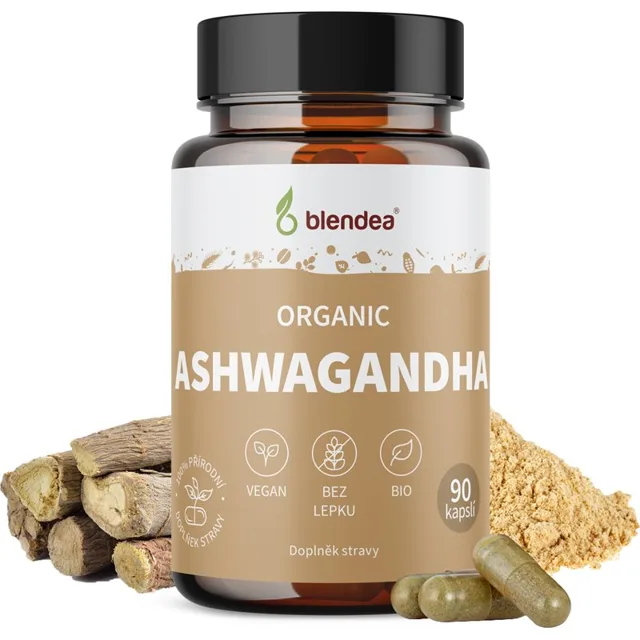 Blendea Organic Ashwagandha podpora psychické pohody 90 cps