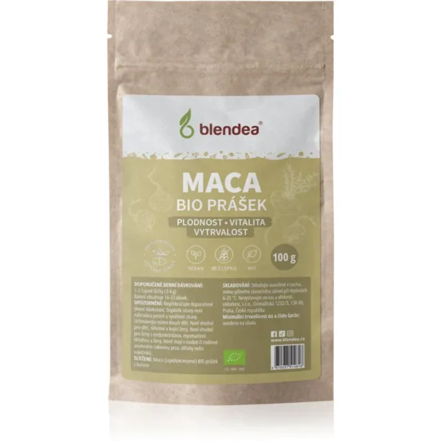 Blendea Organic Maca prášek prášek v BIO kvalitě pro udržení vitality 100 g