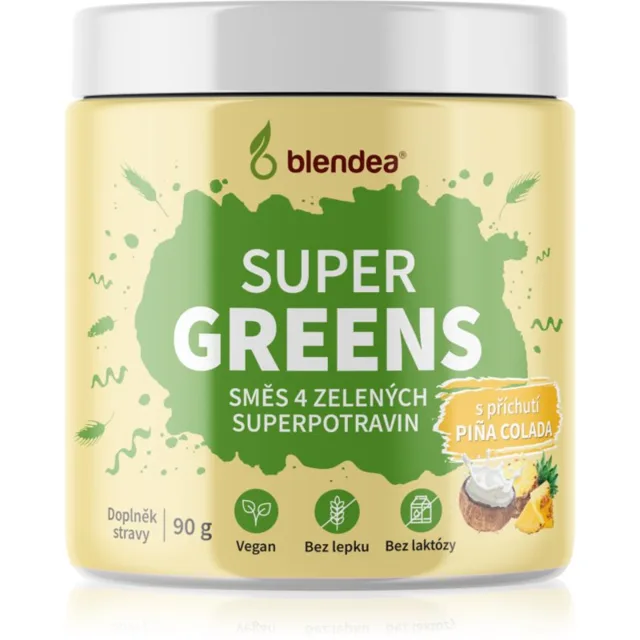 Blendea Supergreens prášek na přípravu nápoje pro detoxikaci Piña Colada 90 g