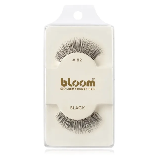 Bloom Natural nalepovací řasy z přírodních vlasů No. 82 (Black) 1 cm
