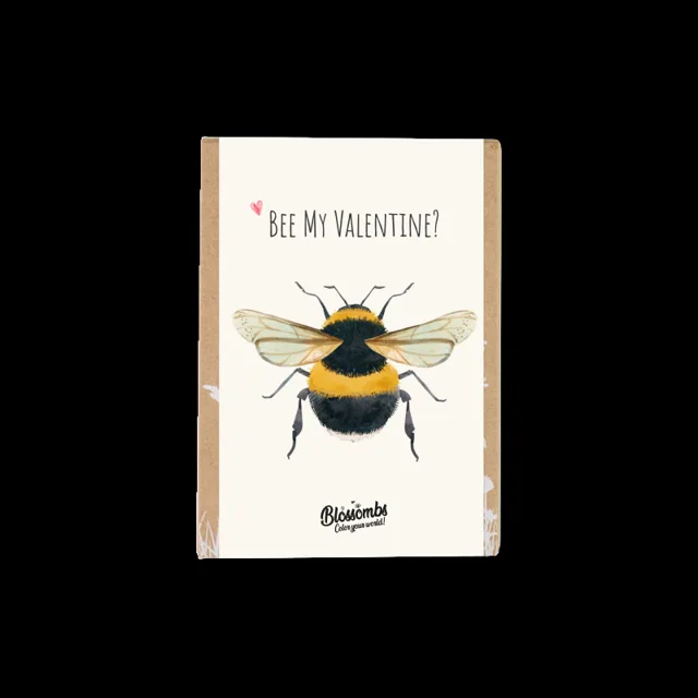 Blossombs Semínkové bomby - Dárková sada mini "Bee my Valentine" - Včelka (4 ks) - udělá radost vám i přírodě