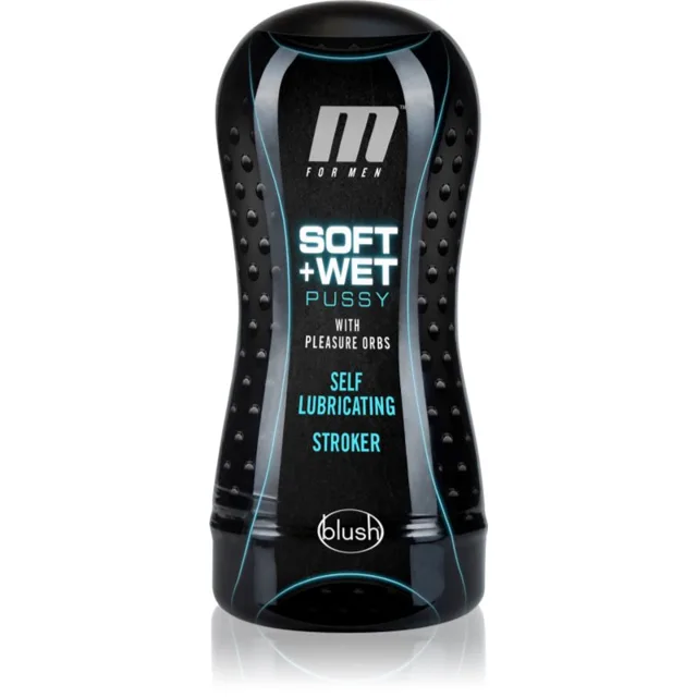 Blush M For Men Soft and Wet Pussy flesh masturbátor Blue 17,8 cm