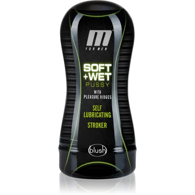 Blush M For Men Soft and Wet Pussy flesh masturbátor Green 17,8 cm