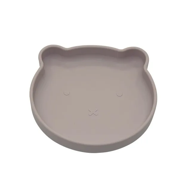 Bo Jungle silikonový talíř s přísavkou Bear Pastel Pink