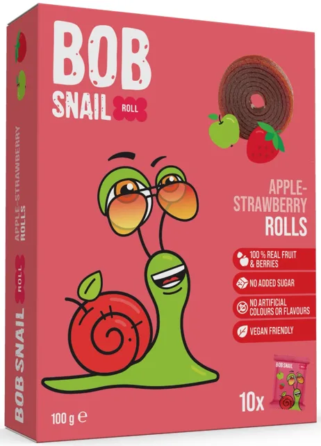 Bob Snail jablko-jahoda ovocné rolky 100 g