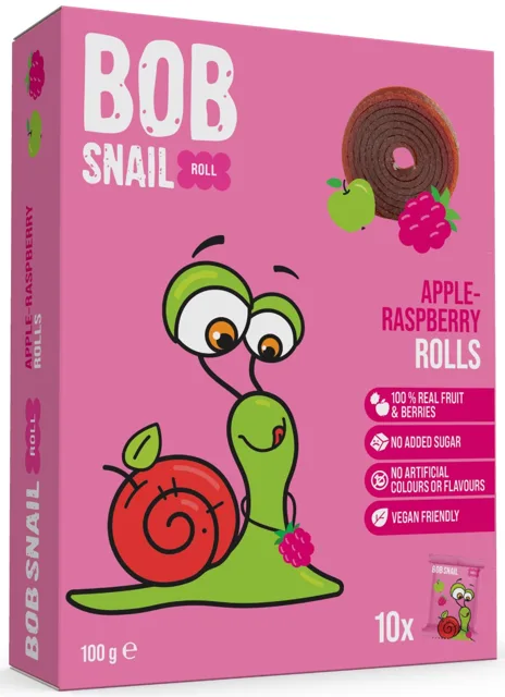 Bob Snail jablko-malina ovocné rolky 100 g