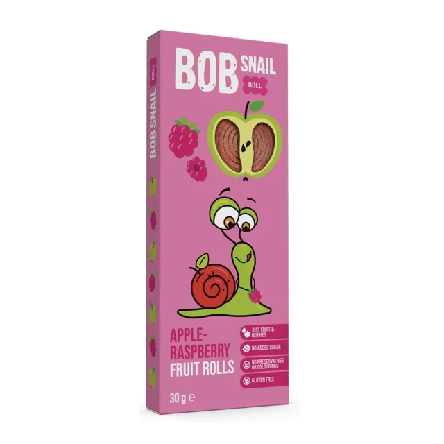 Bob Snail jablko-malina ovocné rolky 30 g