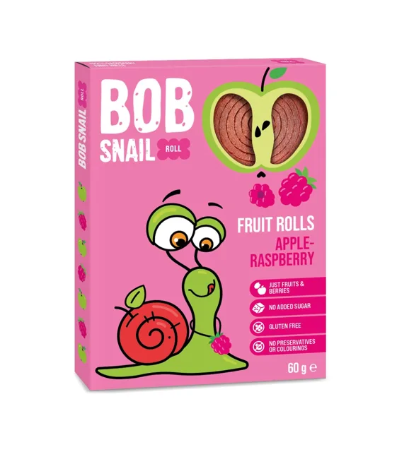 Bob Snail jablko-malina ovocné rolky 60 g