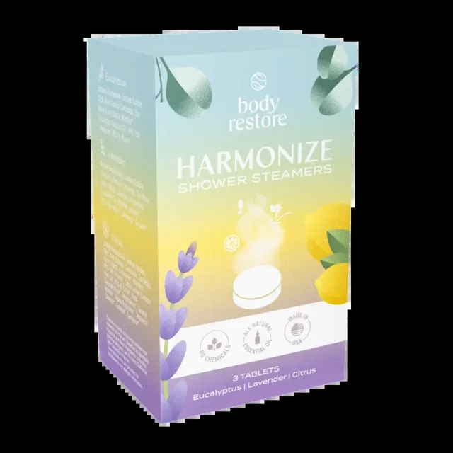 BODY RESTORE Aromatické tablety do sprchy Harmonize 3 ks