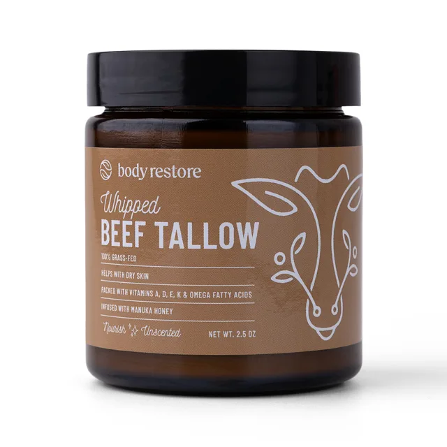 Body Restore Našlehaný tělový krém z hovězího loje bez parfemace 71 g