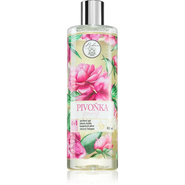 Bohemia Gifts Pivoňka Peony mycí gel na tělo a vlasy 400 ml