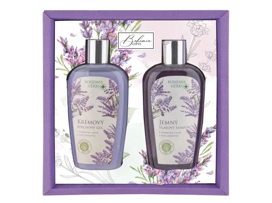 Bohemia Herbs dárkové balení levandule sprchový gel 250 ml a vlasový šampon 250 ml