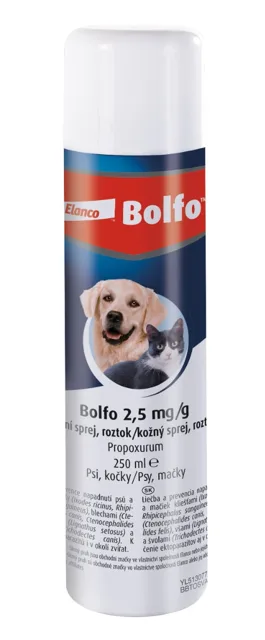Bolfo 2,5 mg/g kožní sprej 250 ml