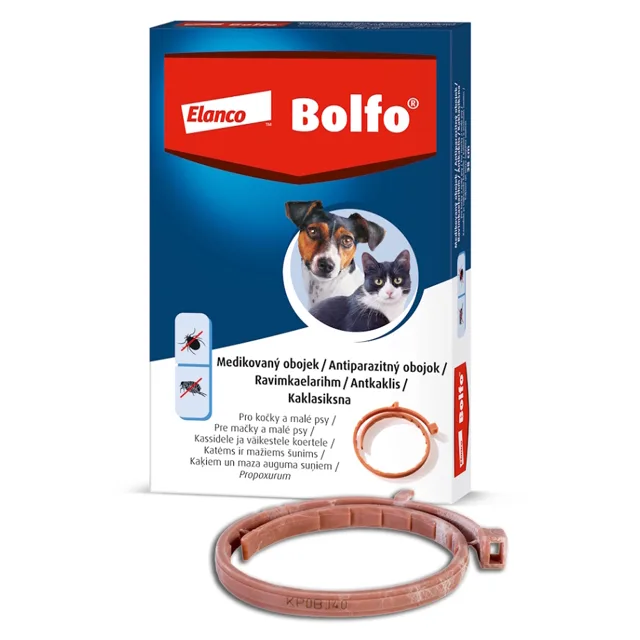 BOLFO medikovaný obojek pro kočky a malé psy 38 cm 1,234 g