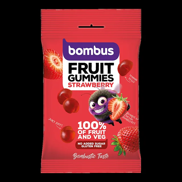 BOMBUS Fruit energy strawberry gummies 35 g