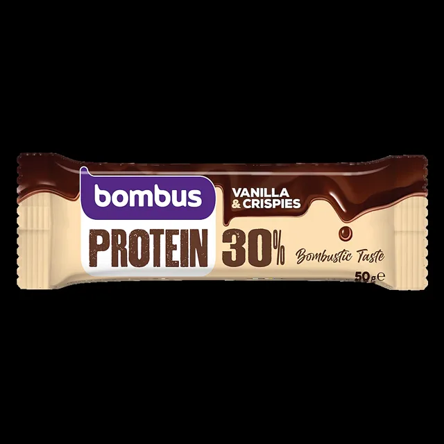 BOMBUS Protein 30% vanilka a křupinky 50 g