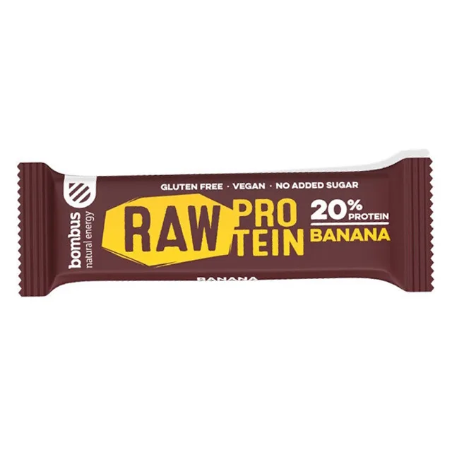 BOMBUS Raw proteinová tyčinka banánová 50 g