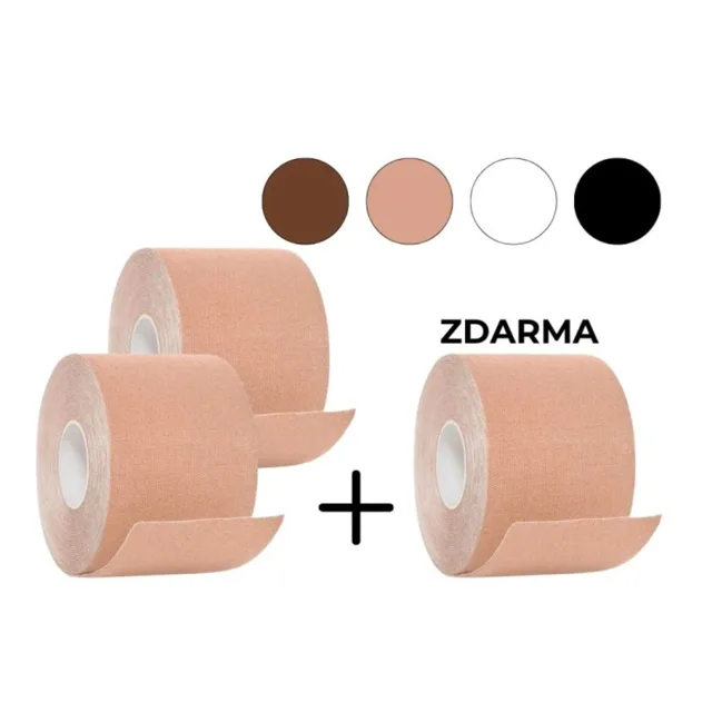 BOOBY TAPE 2+1 ks ZDARMA Neviditelná podprsenka (lepicí pásky na prsa), 5 m Barva: Bílá