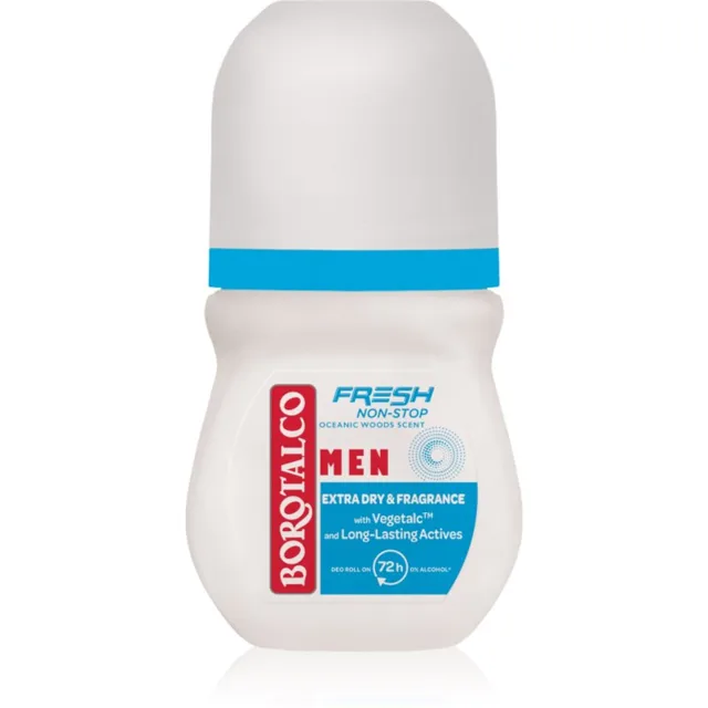 Borotalco Non-Stop Fresh MEN deodorant roll-on pro muže vůně Oceanic Wood 50 ml
