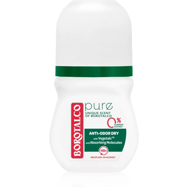 Borotalco Pure Original deodorant roll-on bez obsahu hliníkových solí 50 ml