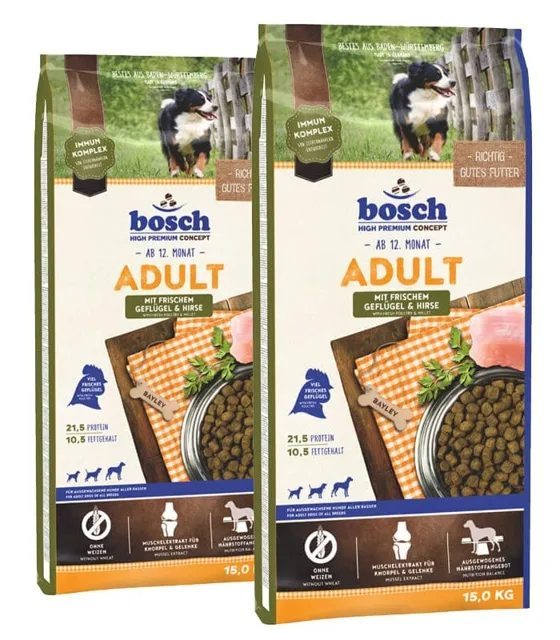 BOSCH Adult Drůbeží &amp; proso 2 x 15 kg