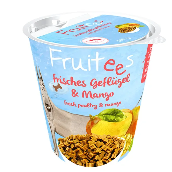 BOSCH Fruitees Drůbeží a mangové cvičební pochoutky pro psy 4 x 200 g