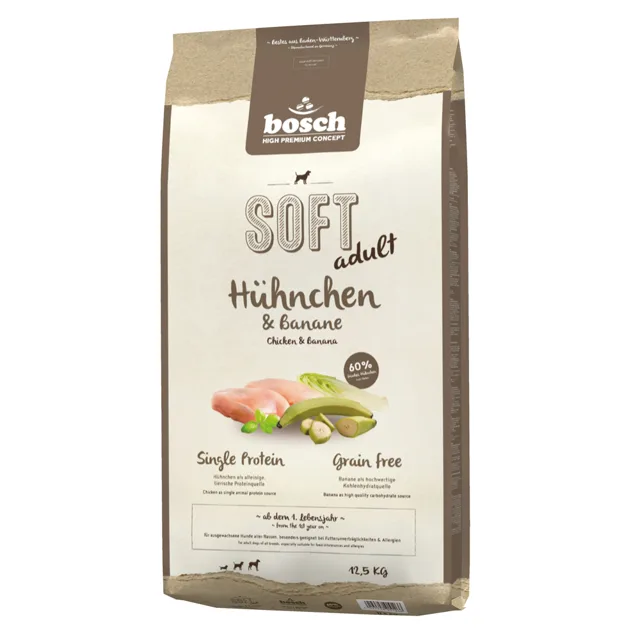 bosch HPC Soft kuřecí a banány - 12,5 kg