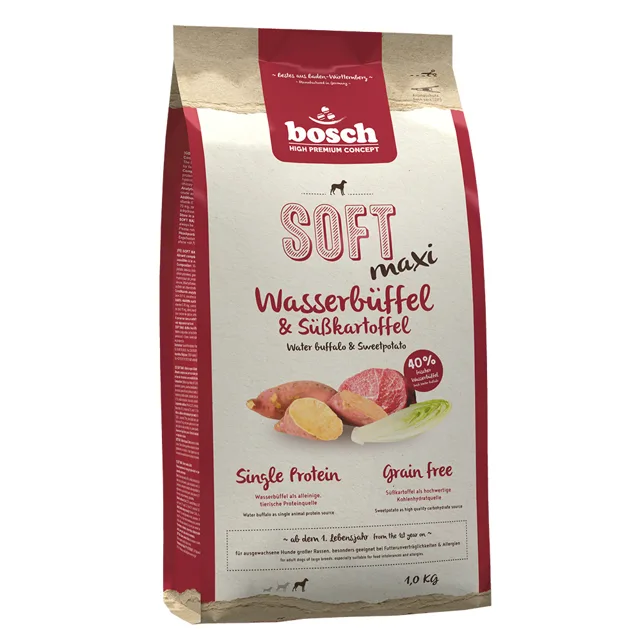 bosch HPC Soft Maxi vodní buvol a sladké brambory - 12,5 kg