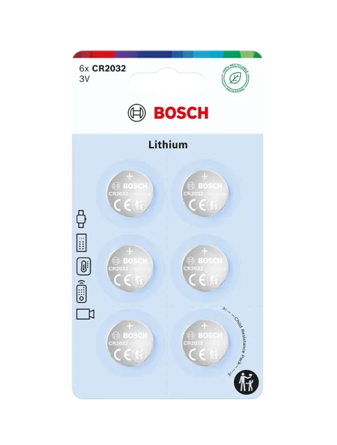 Bosch Lithium Coin CR2032 baterie 6 ks