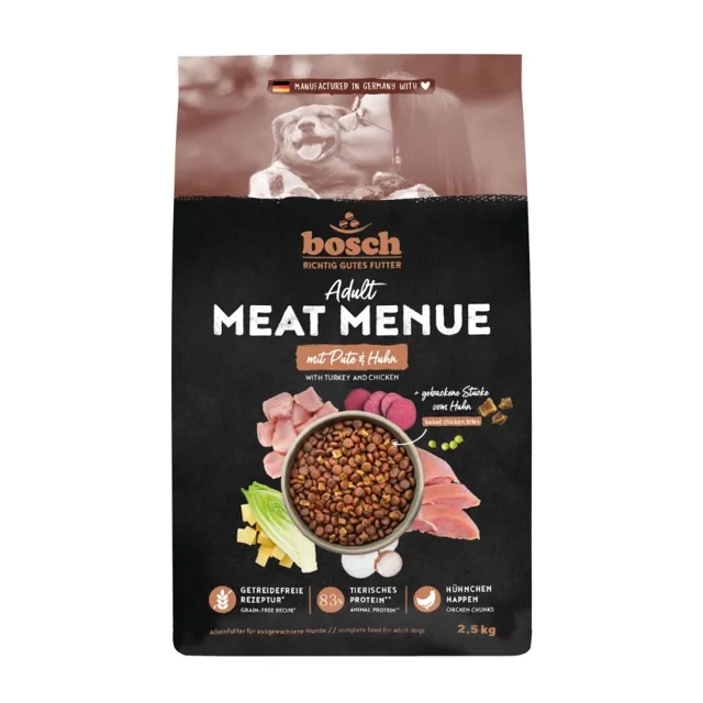 BOSCH Meat Menue Adult s krůtím a kuřecím masem 2,5 kg granule pro psy