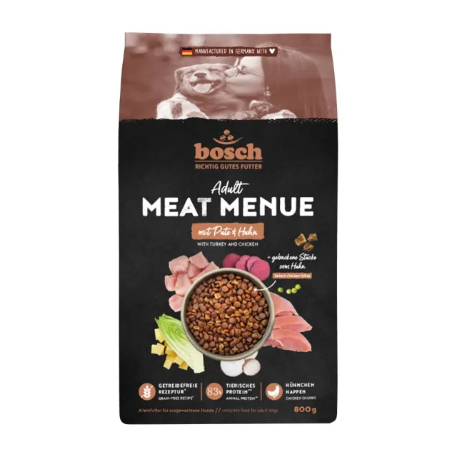 BOSCH Meat Menue Adult s krůtím a kuřecím masem 800 g granule pro psy