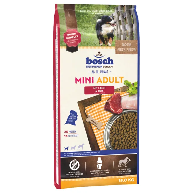 bosch Mini Adult Lamb & Rice - 15 kg