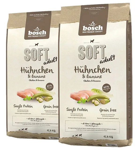 BOSCH Soft Kuřecí &amp; banán 2 x 12,5 kg