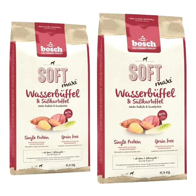 BOSCH Soft Maxi vodní buvol a batáty 25 kg (2 x 12,5 kg)