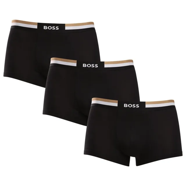 BOSS 3PACK pánské boxerky černé (50516542 001) L