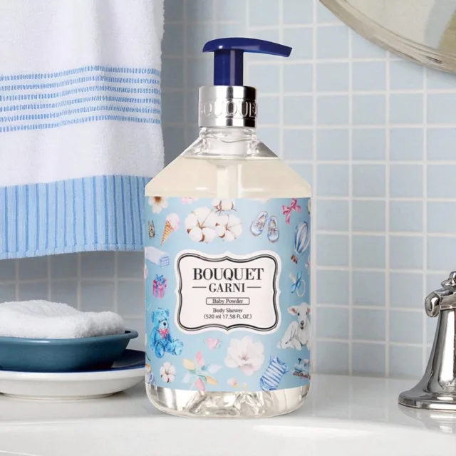 BOUQUET GARNI - Fragranced Body Shower Baby Powder - Parfémovaný sprchový gel Baby Powder - 520 ml