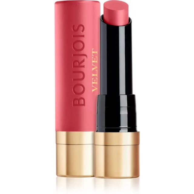 Bourjois Rouge Velvet The Lipstick dlouhotrvající rtěnka s matným efektem odstín 02 Flaming Rose 2.4 g