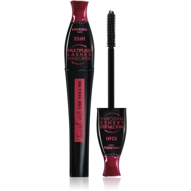 Bourjois Twist Up The Volume řasenka pro objem s kartáčkem 2 v 1 odstín 23 Black 8 ml