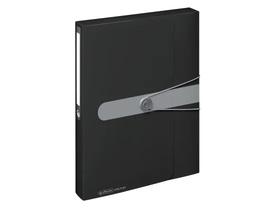 Box na spisy A4/4cm, PP černý