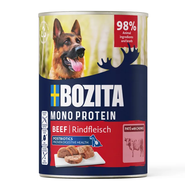 Bozita Dog Pate 6 x 400 g - hovězí