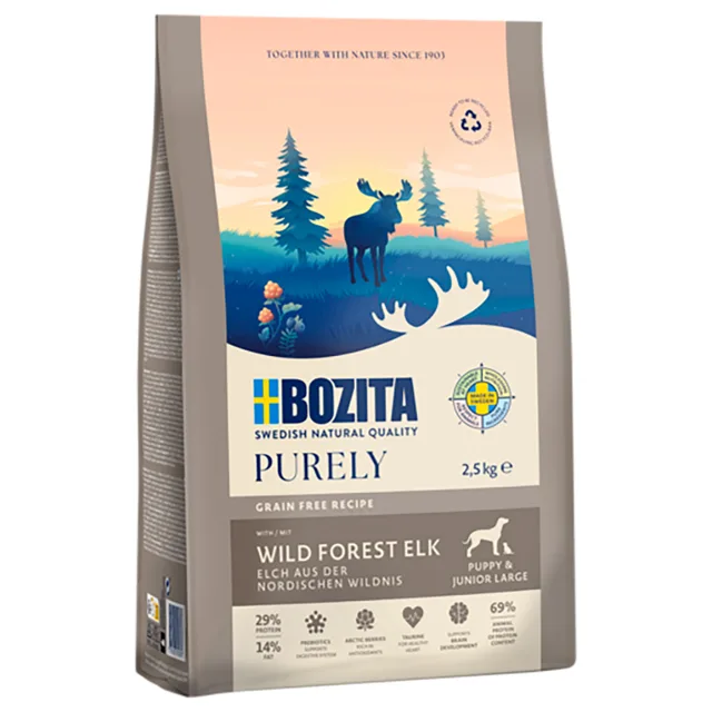 Bozita Dog Purely Grain Free Elk Puppy & Junior Large - 11 kg